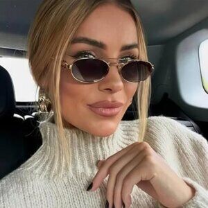 Oval 90s Metal Sunglasses‎ for Women